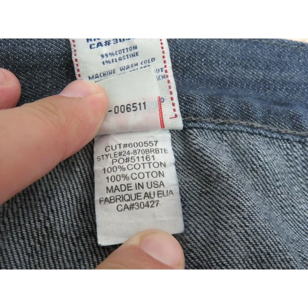 Mens‎ True Religion Jeans Dark Blue Size 38 Cotton USA Rainbow Billy Flap Pocket